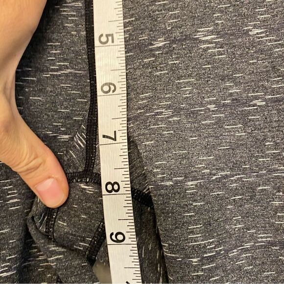 Lucy tech compression yoga leggings pockets zipper drawstring Heathered gray-S - Picture 8 of 15